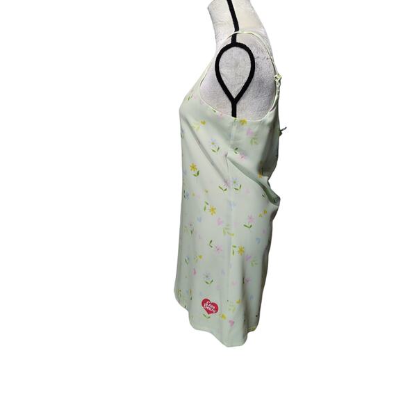 NWT Samii Ryan BSR x Care Bears Sz M Sweetness Green Slip Dress Floral - Picture 9 of 10